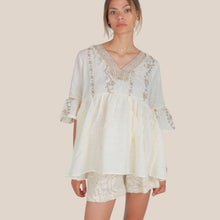 Carica l'immagine nel visualizzatore di Gallery, Susy Mix kaftano ricamato filo lurex 70% viscosa 30% cotone Art 240926
