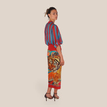 Carica l'immagine nel visualizzatore di Gallery, Haveone gonna lunga pareo stampa tigre 100% viscosa Art GVS-Q240
