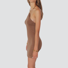 Carica l&#39;immagine nel visualizzatore di Gallery, Haveone abito corto scollo a punta con collare Art AMA-N265
