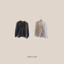 Carica l'immagine nel visualizzatore di Gallery, Dixie blusa over scollo v rouches 66% lyocell15% lino Art C067A160
