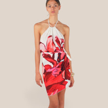 Carica l'immagine nel visualizzatore di Gallery, Tensione in mini gonna foulard stampa fiore 100% viscosa Art PE260517

