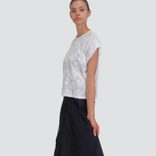 Carica l&#39;immagine nel visualizzatore di Gallery, Tensione in t-shirt ricamo in rilievo 100% cotone Art S25M477TGU
