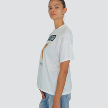 Carica l&#39;immagine nel visualizzatore di Gallery, Vicolo t-shirt over con stampa e strass 100% cotone Art RF0089
