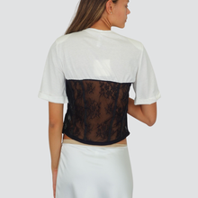 Carica l&#39;immagine nel visualizzatore di Gallery, Tensione in t-shirt con spallini bustino pizzo Art GH470
