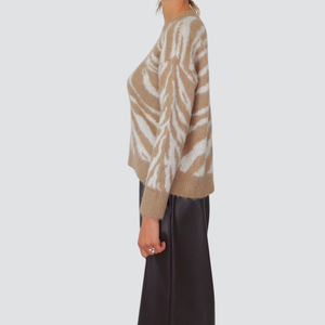 Haveone maglia paricollo jacquard Art MIT-P095