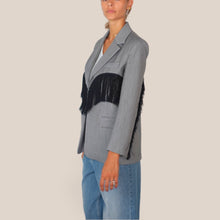 Carica l'immagine nel visualizzatore di Gallery, Vicolo Blazer Grigio con frange Art TAC1053
