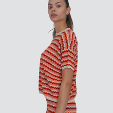 Carica l&#39;immagine nel visualizzatore di Gallery, Vicolo maglia scatoletta fantasia chevron 65% viscosa Art 22155d
