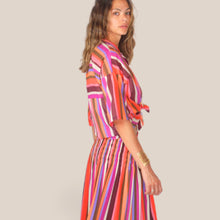 Carica l'immagine nel visualizzatore di Gallery, Tensione in camicia over rigata mussola 100% cotone Art PE260458
