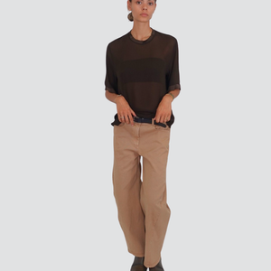 Haveone pantalone barrel con cintura 98% cotone Art PFW-P125