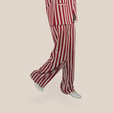 Carica l'immagine nel visualizzatore di Gallery, Dixie pantalone gessato palazzo elastico vita 87% viscosa Art PDHS1SU
