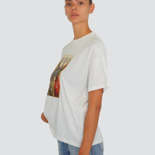 Carica l&#39;immagine nel visualizzatore di Gallery, Vicolo t-shirt over con stampa e strass 100% cotone Art RF0071
