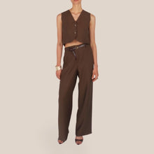 Carica l'immagine nel visualizzatore di Gallery, Haveone pantalone palazzo con cintura elastico retro 85% viscosa Art PIA-Q532 ( gilet Art LIA-Q044 )
