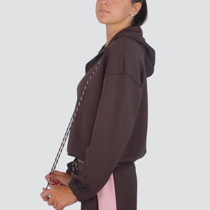 Haveone maglia cappuccio scollo V fondo elastico coulise colorata 55% poliestere 40% rayon Art MGM-P115