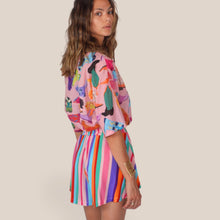 Carica l'immagine nel visualizzatore di Gallery, Tensione in camicia over stampa mussola 100% cotone Art PE260457
