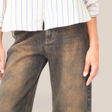 Carica l'immagine nel visualizzatore di Gallery, Haveone jeans AMELIE gamba ampia effetto sabbiato 100% cotone Art PGZ-R044
