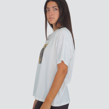 Carica l&#39;immagine nel visualizzatore di Gallery, Vicolo t-shirt over con stampa e strass 100% cotone Art RF0072

