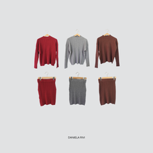 Carica l&#39;immagine nel visualizzatore di Gallery, Haveone completo treccia maglia più gonna 50% viscosa Art HNC-P006
