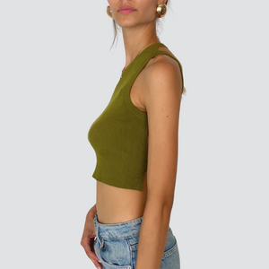 Vicolo top monospalla costina 70% viscosa Art 22168D