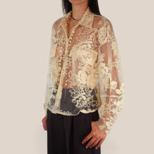 Carica l'immagine nel visualizzatore di Gallery, Vicolo camicia over ricamata elastico retro Art TAC0617
