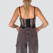 Carica l&#39;immagine nel visualizzatore di Gallery, Kontatto bustier pizzo bicolor Art TM302N
