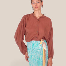 Carica l'immagine nel visualizzatore di Gallery, Tensione in camicia over color nutella 100% cotone Art PE260303

