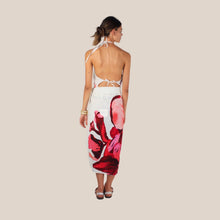 Carica l'immagine nel visualizzatore di Gallery, Tensione in gonna lunga foulard stampa fiore 100% viscosa Art PE260516

