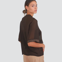 Carica l&#39;immagine nel visualizzatore di Gallery, Haveone t-shirt over bordi raso 100% viscosa Art TWG-P013
