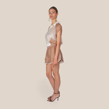 Carica l'immagine nel visualizzatore di Gallery, Haveone camicia smanicata bicolor elastico fondo 85% lyocell Art CVS-Q311
