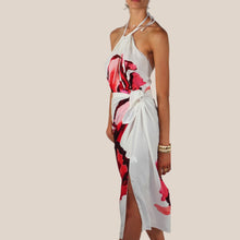 Carica l'immagine nel visualizzatore di Gallery, Tensione in gonna lunga foulard stampa fiore 100% viscosa Art PE260516
