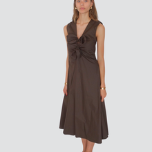 Carica l&#39;immagine nel visualizzatore di Gallery, Vicolo abito doppio fiocco zip laterale 100% cotone Art TD3007
