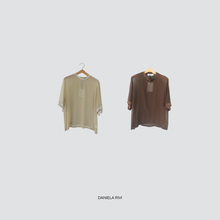 Carica l&#39;immagine nel visualizzatore di Gallery, Haveone t-shirt over bordi raso 100% viscosa Art TWG-P013
