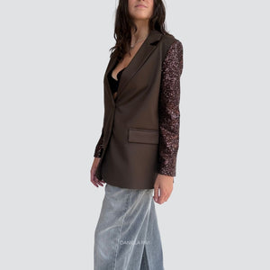 Tensione blazer gessato  manica paillettes Art 34799