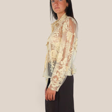 Carica l'immagine nel visualizzatore di Gallery, Vicolo camicia over ricamata elastico retro Art TAC0617
