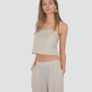 Tensione in completo top pantalone 60% viscosa 40% lino Art 25C7733