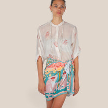 Carica l'immagine nel visualizzatore di Gallery, Haveone camicia over stampa scimmietta 85% lyocell Art CVS-Q485
