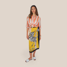 Carica l'immagine nel visualizzatore di Gallery, Haveone gonna lunga pareo stampa zebra 100% viscosa Art GVS-Q207
