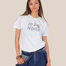 Carica l'immagine nel visualizzatore di Gallery, Susy Mix t-shirt over stampa STO SEMPRE NERVOSA 100% cotone Art TSH79
