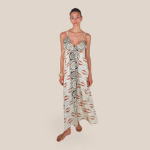 Carica l'immagine nel visualizzatore di Gallery, Haveone abito maxi coppe coulisse fantasia 100% viscosa Art AMA-Q263
