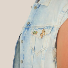 Carica l'immagine nel visualizzatore di Gallery, Vicolo giacca over denim smanicata 100% cotone Art DE5032
