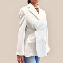 Carica l'immagine nel visualizzatore di Gallery, Vicolo blazer over doppia allacciatura e spacchetti laterali 23% viscosa Art TAB0196
