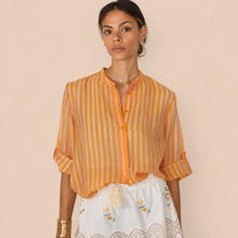 Carica l'immagine nel visualizzatore di Gallery, Haveone camicia over rigata85% lyocell Art CVS-Q423
