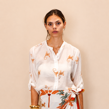 Carica l'immagine nel visualizzatore di Gallery, Haveone camicia over stampa scimmiette 85% lyocell Art CVS-Q493
