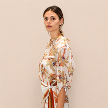 Carica l'immagine nel visualizzatore di Gallery, Haveone camicia over stampa pavoni 85% lyocell Art CVS-Q495
