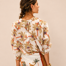 Carica l'immagine nel visualizzatore di Gallery, Haveone camicia over stampa pavoni 85% lyocell Art CVS-Q495
