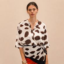 Carica l'immagine nel visualizzatore di Gallery, Tensione in camicia over stampa 100% cotone Art PE260444
