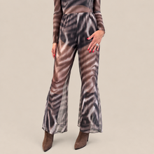 Carica l'immagine nel visualizzatore di Gallery, Haveone pantalone zampa tulle elastico vita Art PVS-R266

