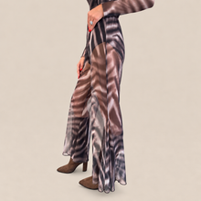 Carica l'immagine nel visualizzatore di Gallery, Haveone pantalone zampa tulle elastico vita Art PVS-R266
