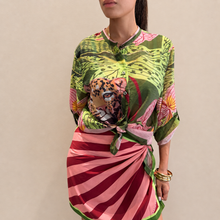 Carica l'immagine nel visualizzatore di Gallery, Haveone camicia over stampa tigre 85% lyocell THE ISLAND Art CVS-Q499
