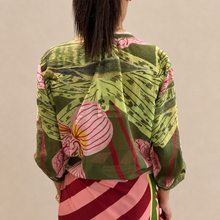 Carica l'immagine nel visualizzatore di Gallery, Haveone camicia over stampa tigre 85% lyocell THE ISLAND Art CVS-Q499
