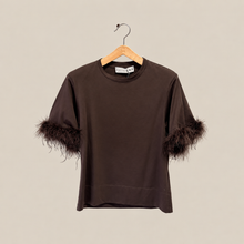 Carica l'immagine nel visualizzatore di Gallery, Haveone t-shirt con piuma 50% cotone Art TVS-R009
